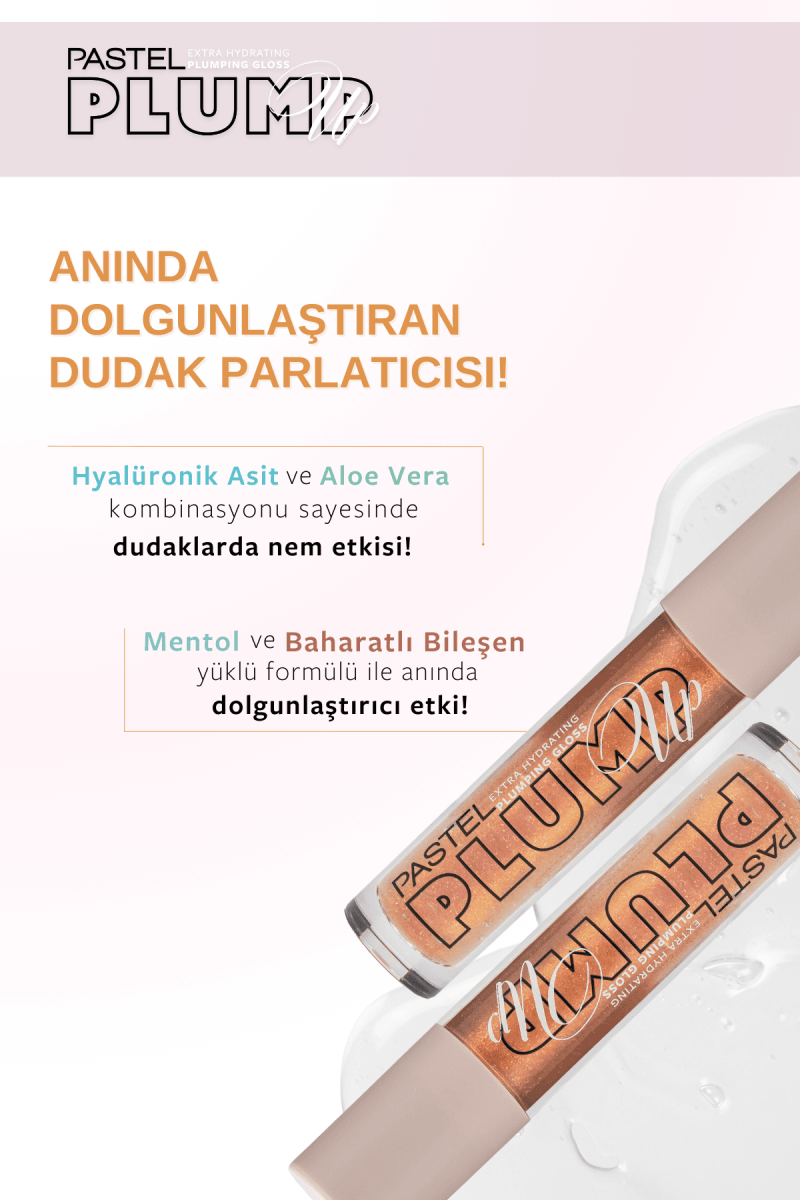 Pastel Plump Up 213 Honey Extra Hydrating Plumping Gloss - Dolgunlaştıran Dudak Parlatıcısı