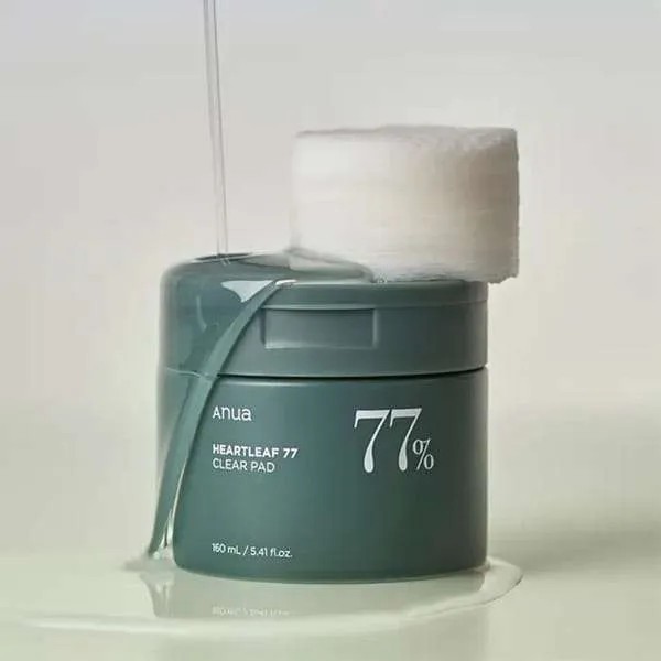 Anua – Heartleaf 77% Clear Pad Gözenek Ve Siyah Nokta Karşıtı Asitli Tonik Ped 160ml