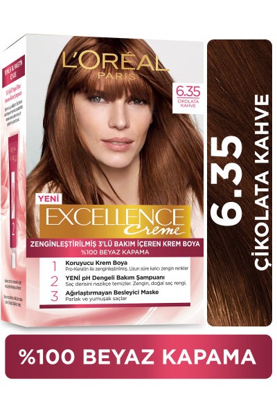 L’Oréal Paris Excellence Creme 6.35 Çikolata Kahve Saç Boyası