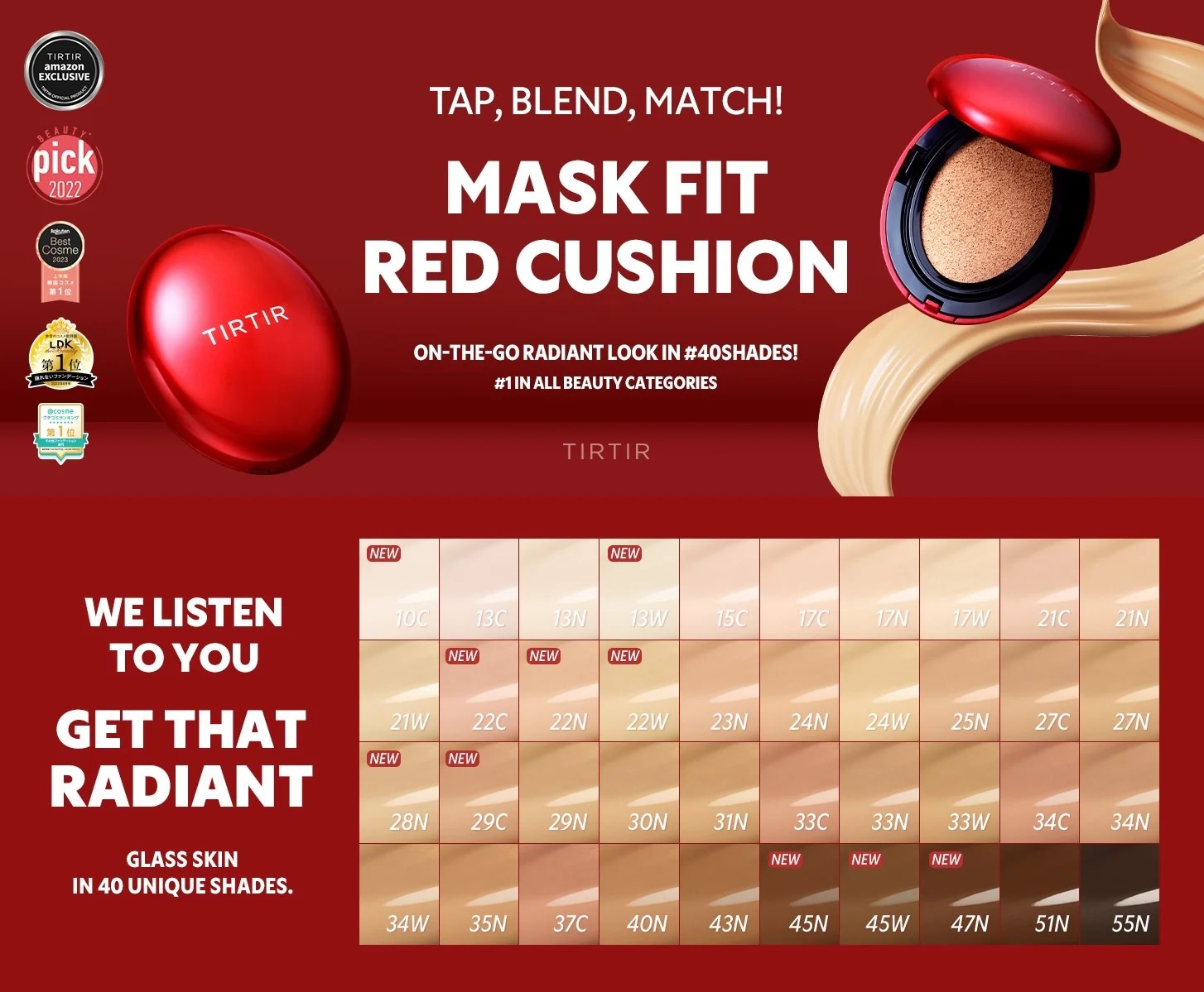 TIRTIR MASK FIT RED CUSHION 21W NATURAL IVORY 18G