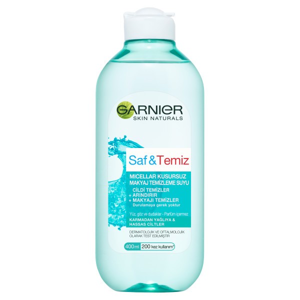 Garnier Saf & Temiz Micellar Kusursuz Makyaj Temizleme Suyu 400ML