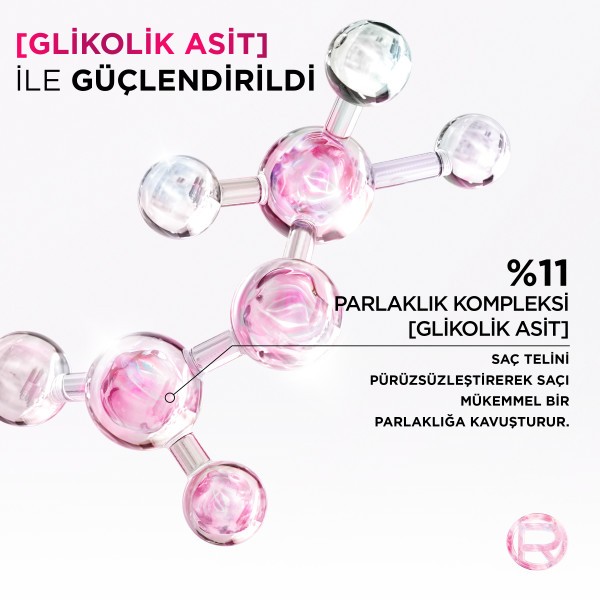 L'Oréal Paris Elseve Glycolic Gloss Mükemmel Parlaklık için Pürüzsüzleştirici Saç Kremi 150ml