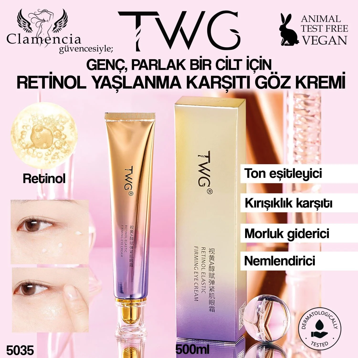 Retinol Yaşlanma Karşıtı Gözaltı Kremi