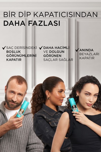 L’Oréal Paris Magic Retouch Beyaz Saçlar İçin Kapatıcı Koyu Kahverengi Saç Spreyi 75 Ml