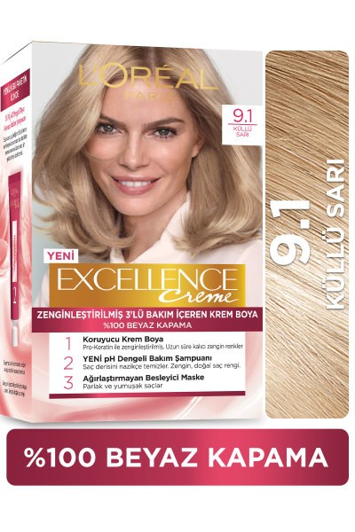 L’Oréal Paris Excellence Creme 9.1 Küllü Sarı Saç Boyası