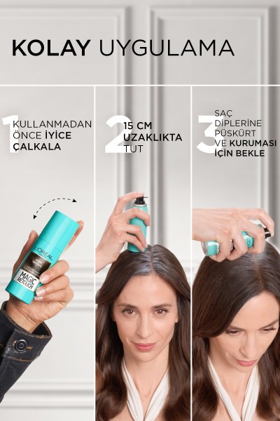 L’Oréal Paris Magic Retouch Beyaz Saçlar İçin Kapatıcı Sarı Saç Spreyi 75 Ml