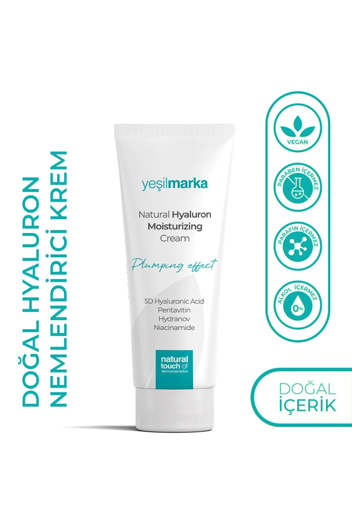 Su Bazlı Nemlendirici Yüz Kremi Hyaluronik Asit Ve Dolgunlaştırıcı Etki Ile 72 Saat Nem