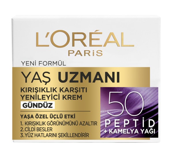 L'Oréal Paris Yaş Uzmanı 50+ Kırışıklık Karşıtı Yenileyici Krem