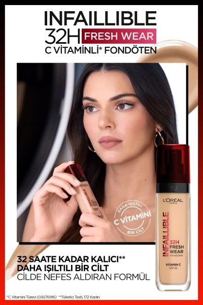 L'Oréal Paris Infaillible 32H Fresh Wear C Vitaminli Fondöten - 220 Sand