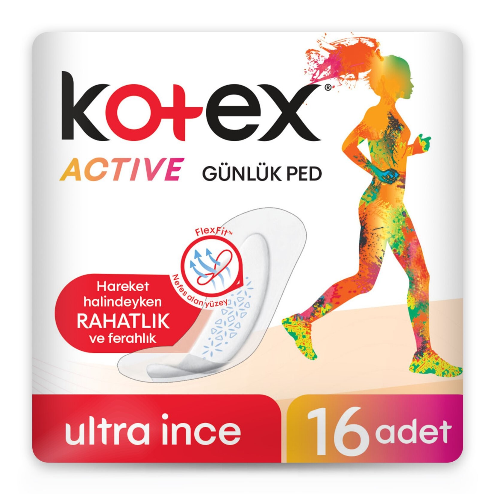 Kotex Active Quadro Uzun 16'lı