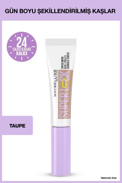 Maybelline New York Super Lock Brow Glue Kaş Sabitleyici Maskara - Taupe