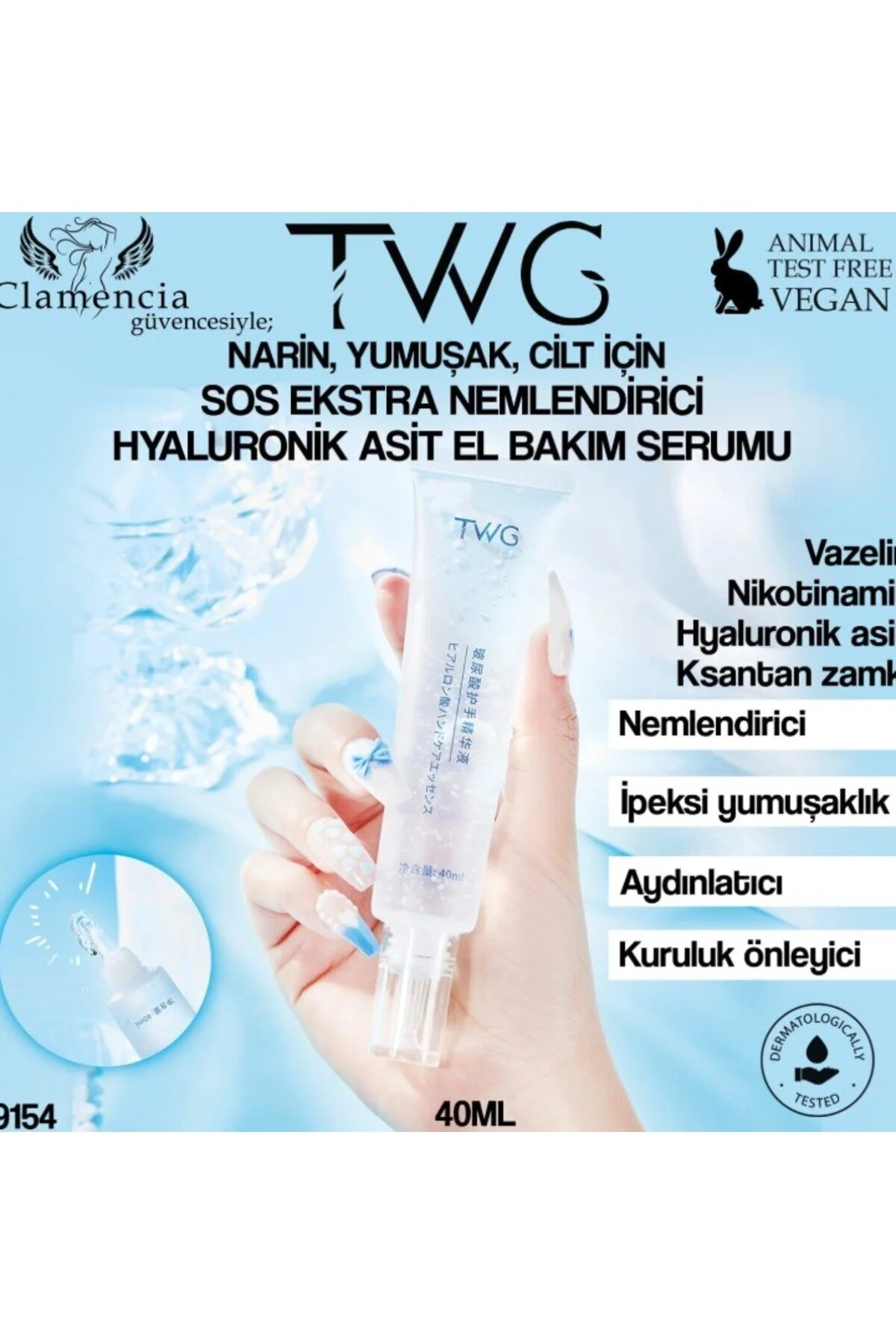 Hyaluronik Asit El Bakım Serumu 40ml