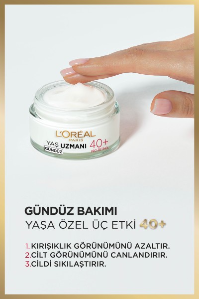 L'Oréal Paris Yaş Uzmanı 40+ Kırışıklık Karşıtı Sıkılaştırıcı Gece Kremi