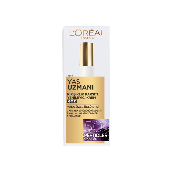 L'Oréal Paris Yaş Uzmanı 50+ Kırışıklık Karşıtı Yenileyici Göz Kremi