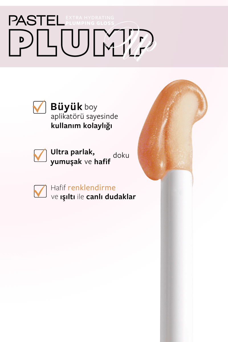 Pastel Plump Up 213 Honey Extra Hydrating Plumping Gloss - Dolgunlaştıran Dudak Parlatıcısı