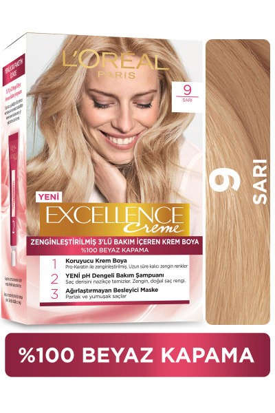 L’Oréal Paris Excellence Creme 9 Sarı Saç Boyası