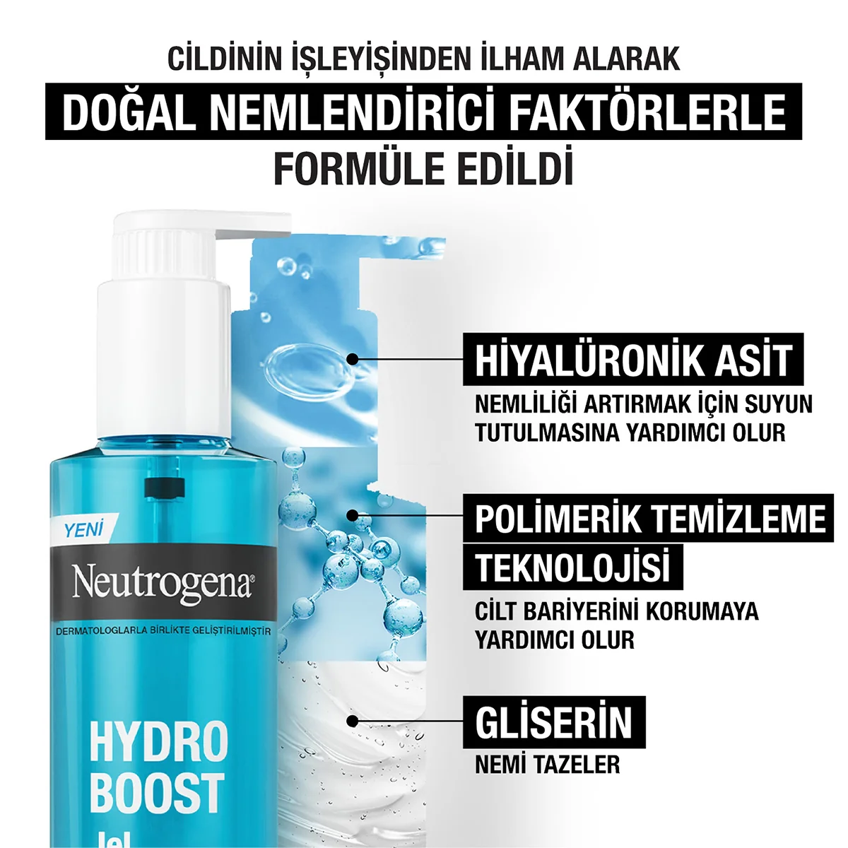 Neutrogena Hydro Boost Water Jel Temizleyici Parfümsüz 200 ml