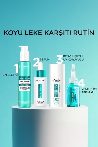 L'Oréal Paris Bright Reveal Spf 50+ Koyu Leke Karşıtı Renkli Fluid Günlük Yüz Güneş Kremi 50ml - Light