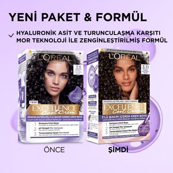 L’Oréal Paris Excellence Cool Creme 6.11 Ekstra Küllü Koyu Kumral Saç Boyası