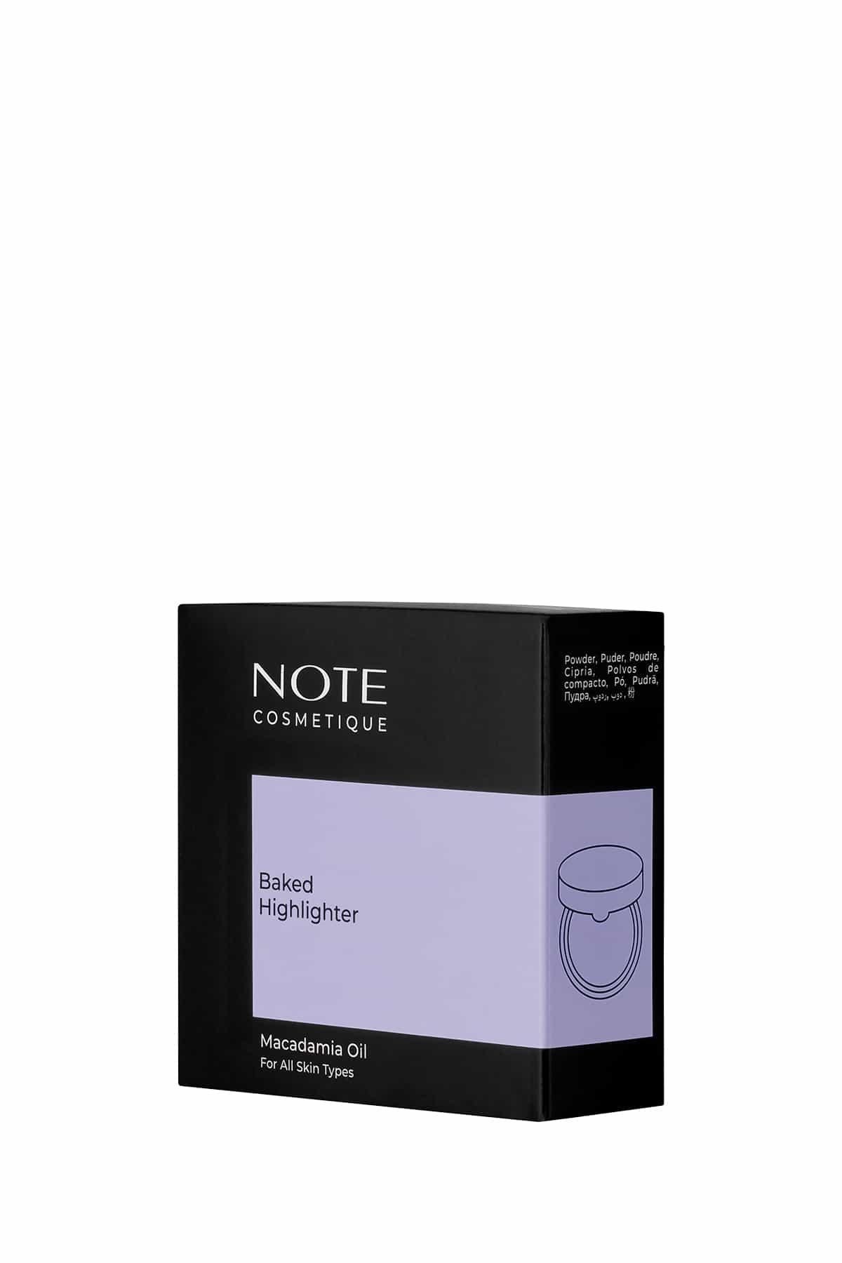 Note Baked Highlighter 01 Moonlight Işıltılı Fırınlanmış Toz Aydınlatıcı
