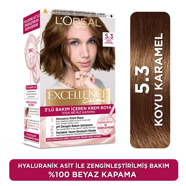 L’Oréal Paris Excellence Creme Saç Boyası 5.3 Koyu Kramel Saç Boyası
