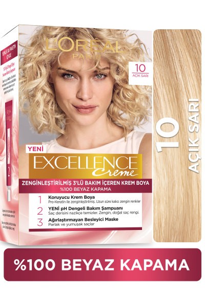 L’Oréal Paris Excellence Creme 10 Açık Sarı Saç Boyası