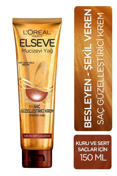 L'Oréal Paris Elseve Mucizevi Yağ Saç Güzelleştirici Krem 150 ml - Kuru ve Sert Saçlar