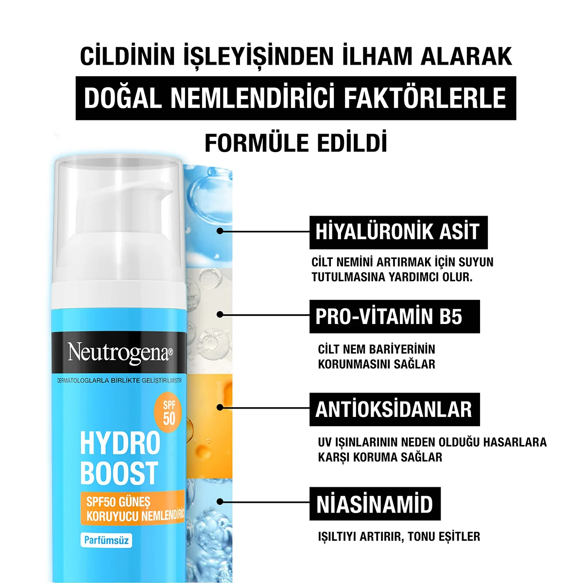Neutrogena Hydro Boost 50 ml Güneş Koruyuculu Nemlendirici Spf 50