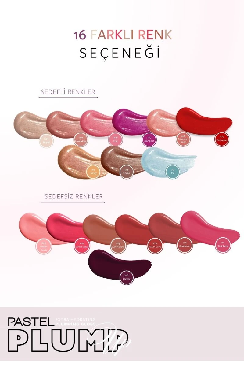 Pastel Plump Up 208 Shimmer Nude Extra Hydrating Plumping Gloss - Dolgunlaştıran Dudak Parlatıcısı