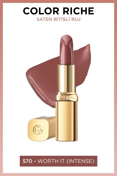 L'Oréal Paris Color Riche Saten Bitişli Ruj - 570 Worth It (Intense)