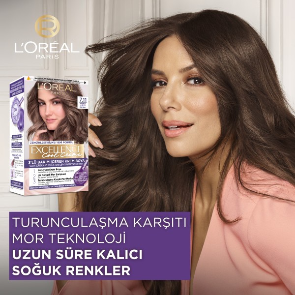 L’Oréal Paris Excellence Cool Creme 6.11 Ekstra Küllü Koyu Kumral Saç Boyası