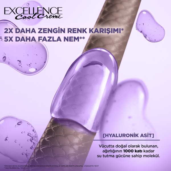 L’Oréal Paris Excellence Cool Creme 6.11 Ekstra Küllü Koyu Kumral Saç Boyası