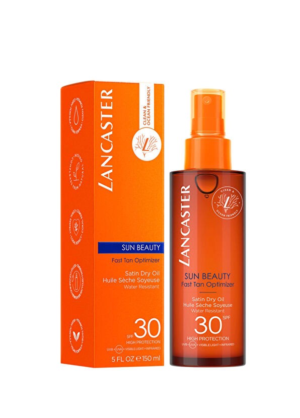 Lancaster Sun Beauty Fast Tan Optimizer Satin Dry Oil SPF30 150 ml Bronzlaşma Yağı