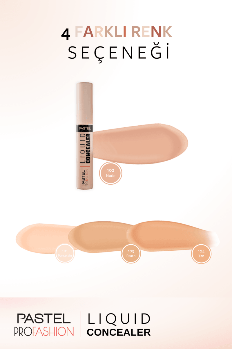 Pastel Liquid Concealer - Likit Hata Örtücü 102 Nude