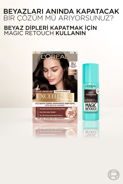 L’Oréal Paris Excellence Creme Nude Renkler Saç Boyası – 6U Nude Koyu Kumral