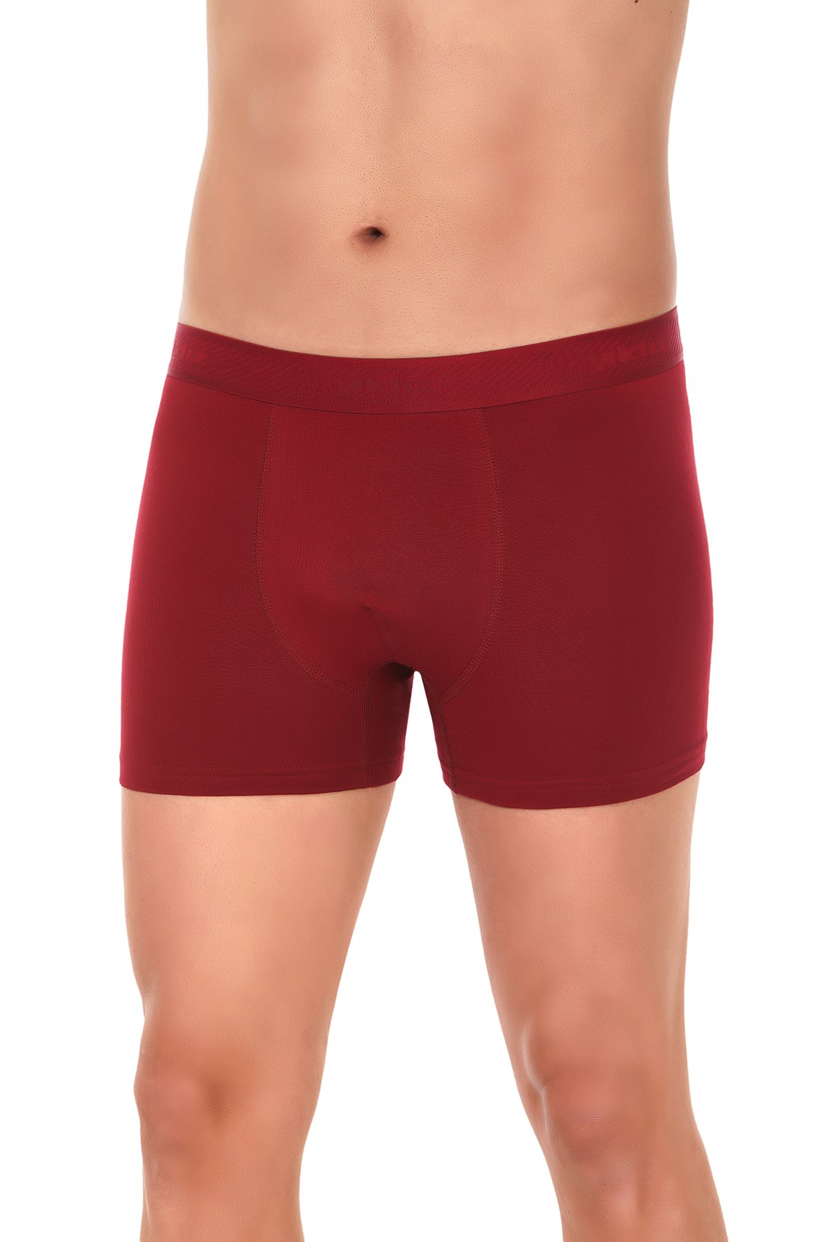 Erkek Bordo 3'lü Paket Modal Boxer