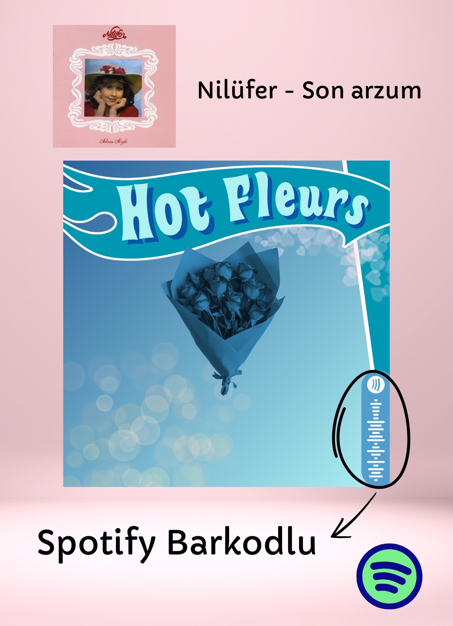 HOTFLEURS Mavi Mini Çiçek Buketi 008