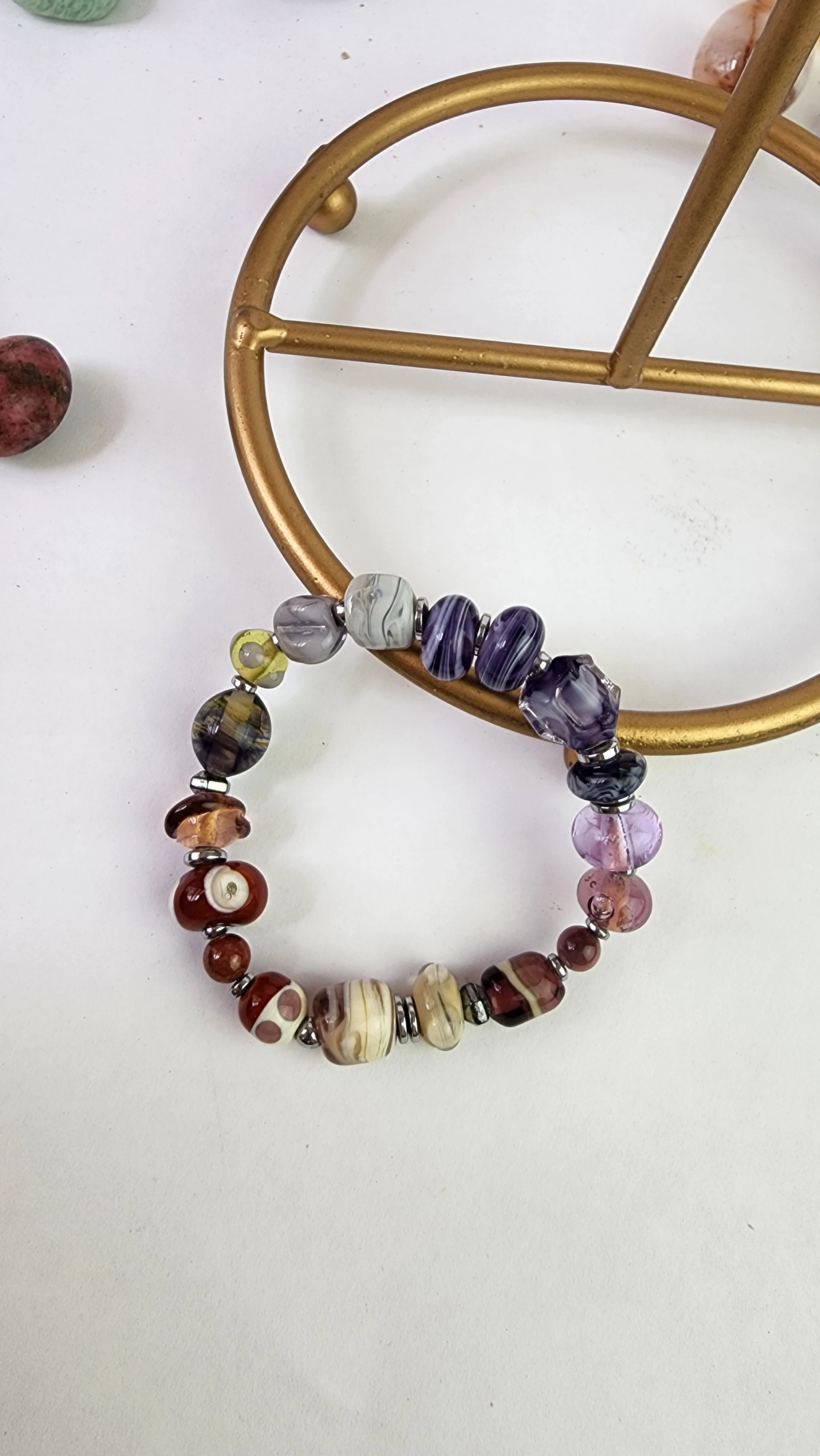 Karma Renk Cam Bileklik