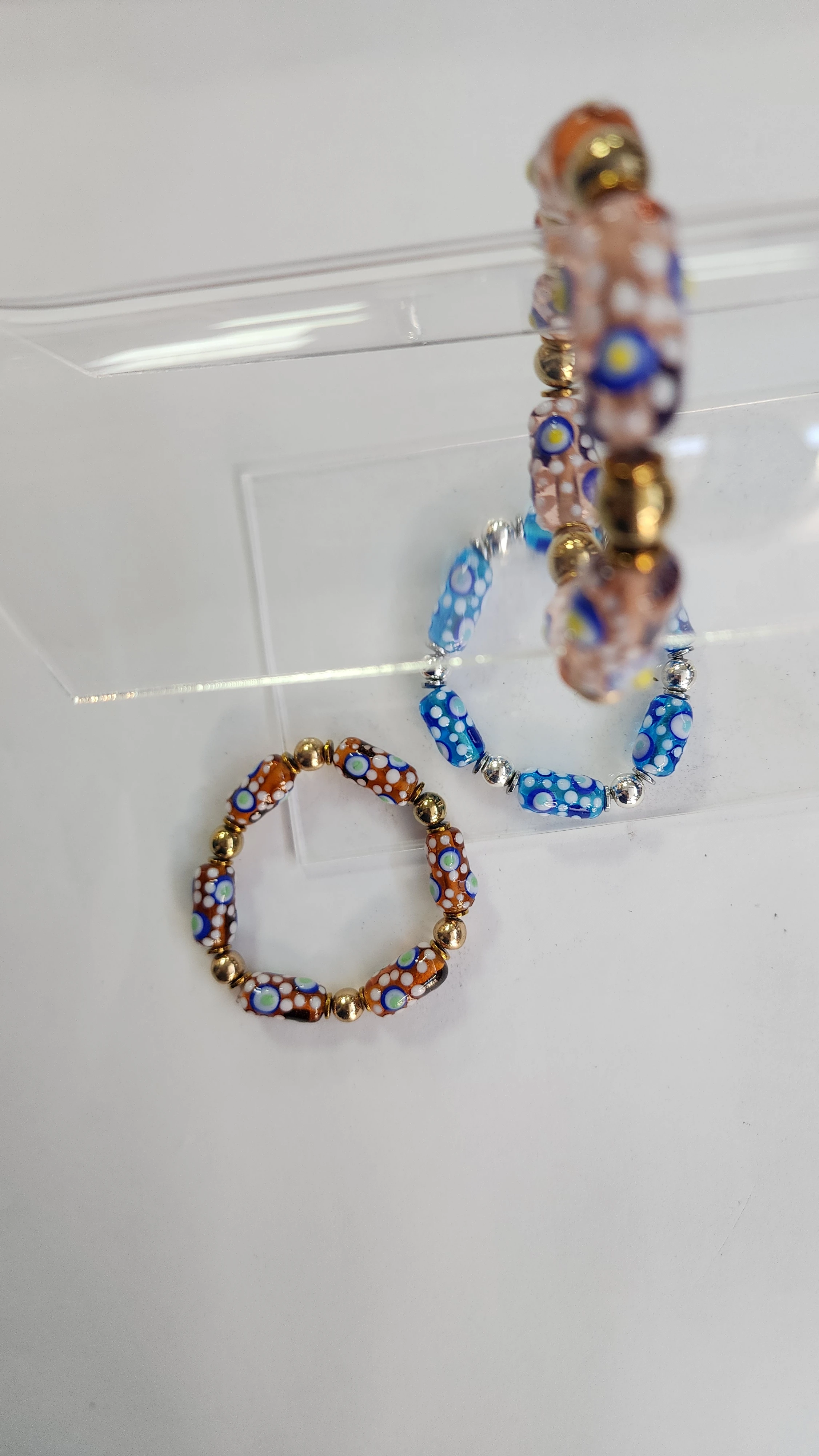 Etnik Desen Amber Renkli Bileklik