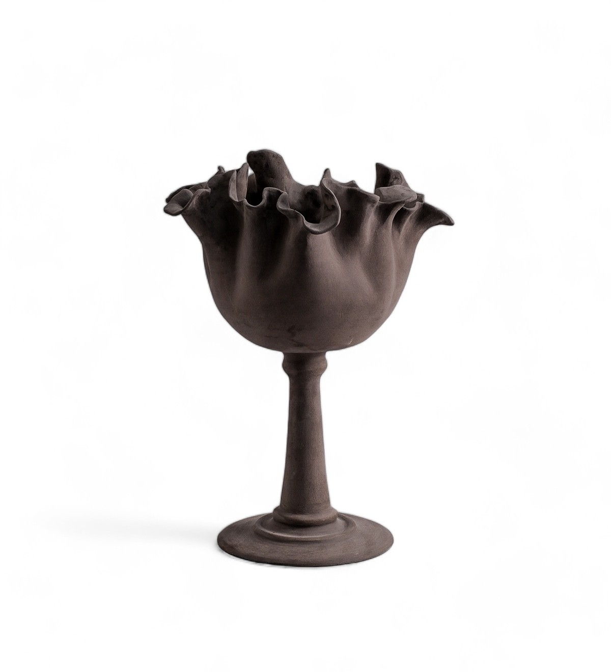 Wave Black 2 Stoneware Vazo