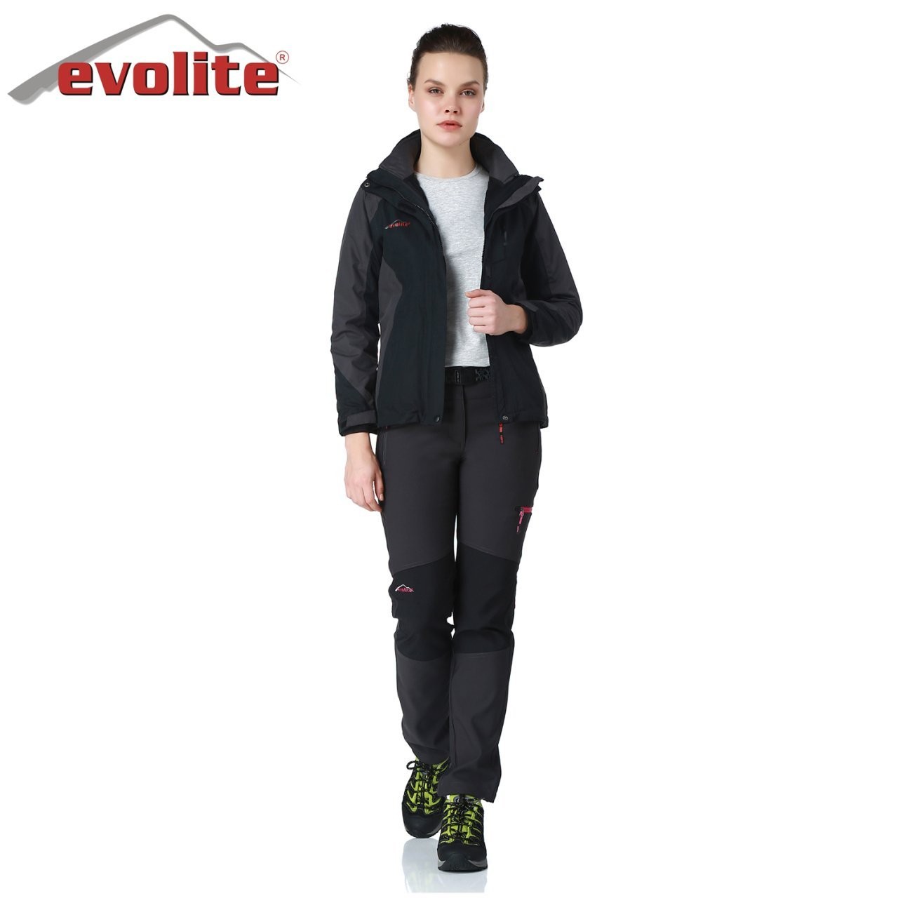 Evolite Diva Women's 3in1 Grey/Black Coat