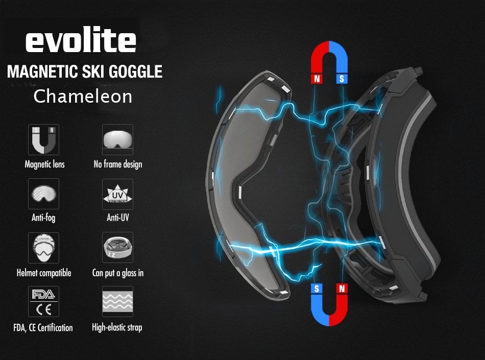 Evolite Chameleon Magnetic SP251-W Ski Goggles