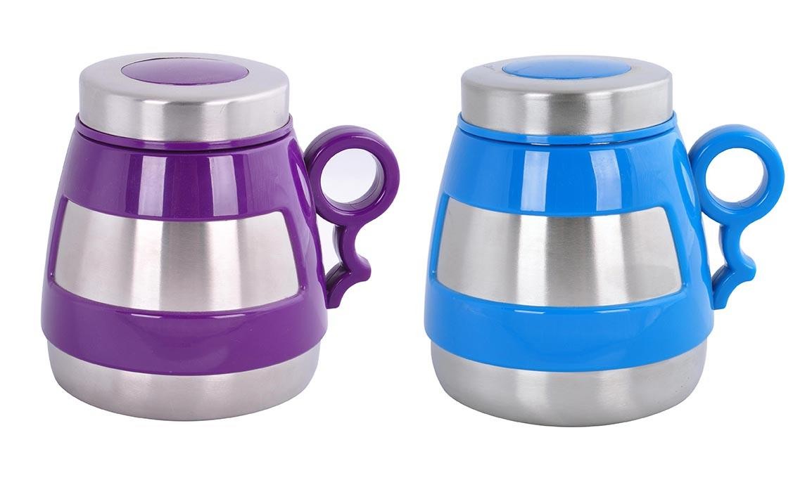 Andoutdoor AND431 İçi Dışı Çelik Plastik Desenli Kupa Mug-STD