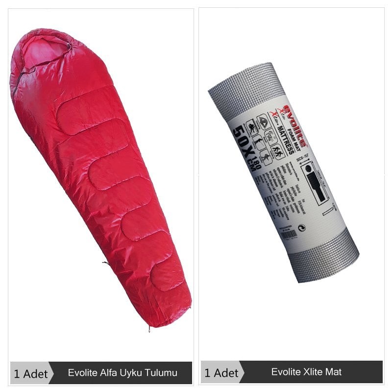 Evolite Sleeping Bag Mat Set - Red