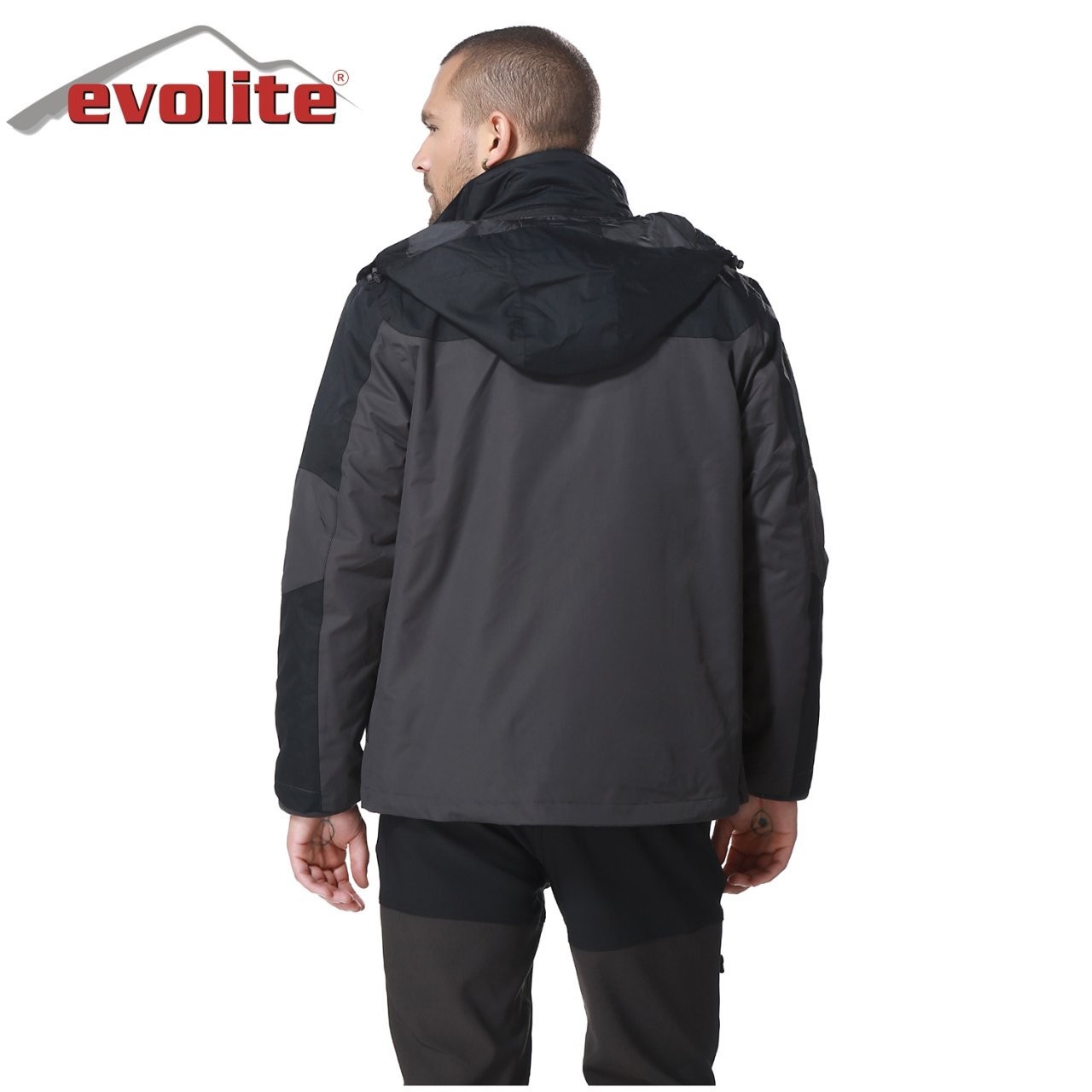 Evolite Diva Men's 3in1 Grey/Black Coat