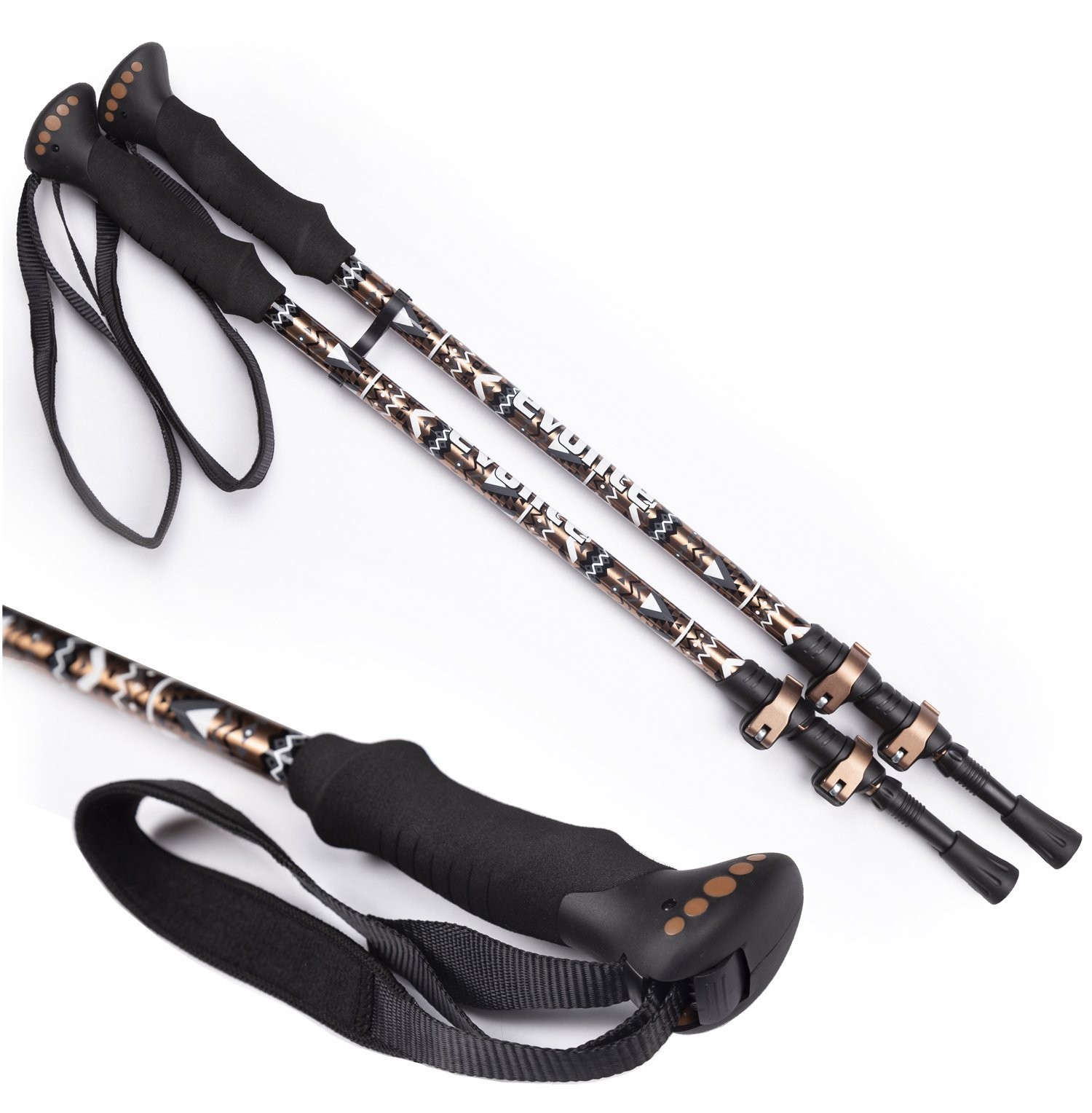 Evolite Golden Quick-Lock External Locking Trekking Pole