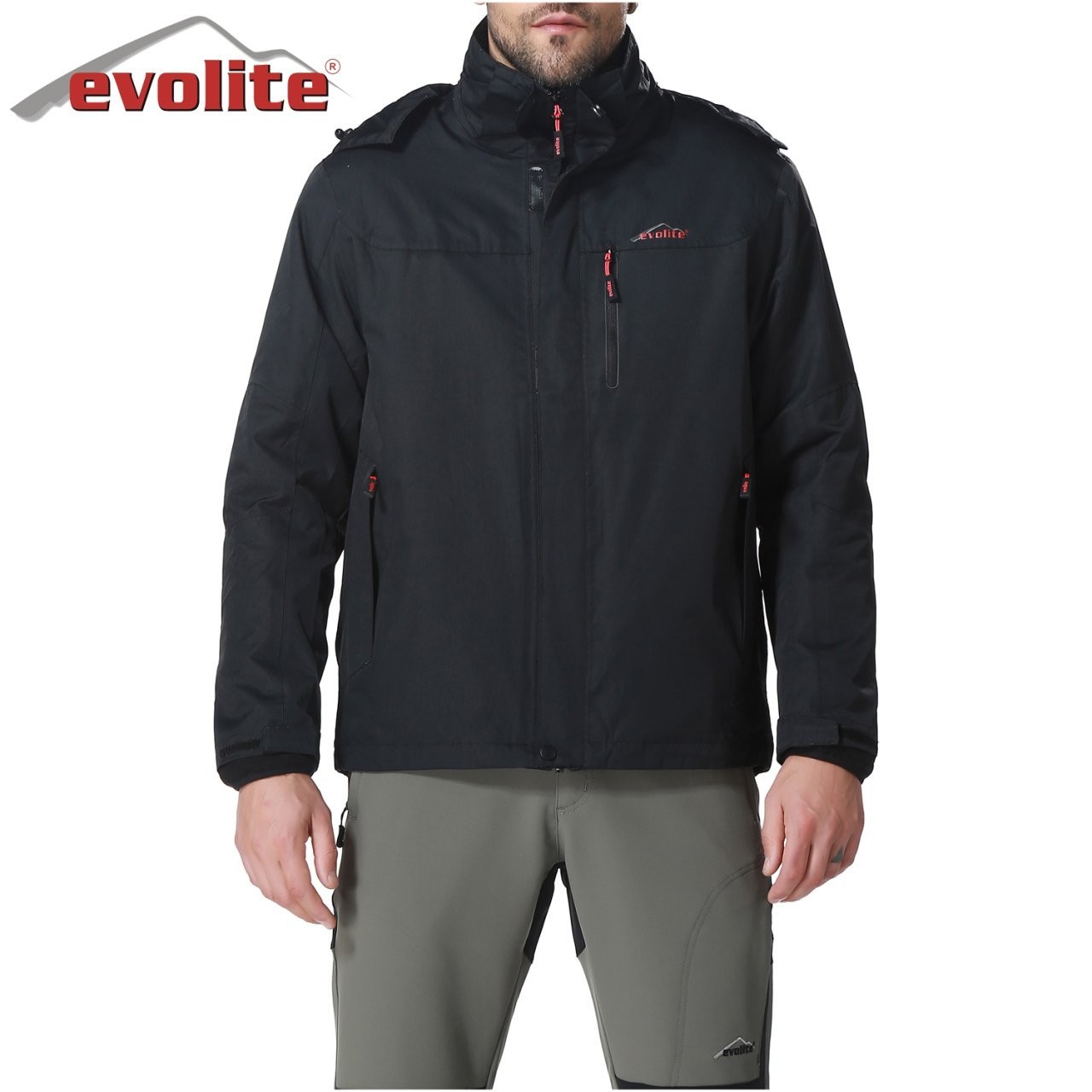 Evolite Diva Men's 3in1 Black Coat