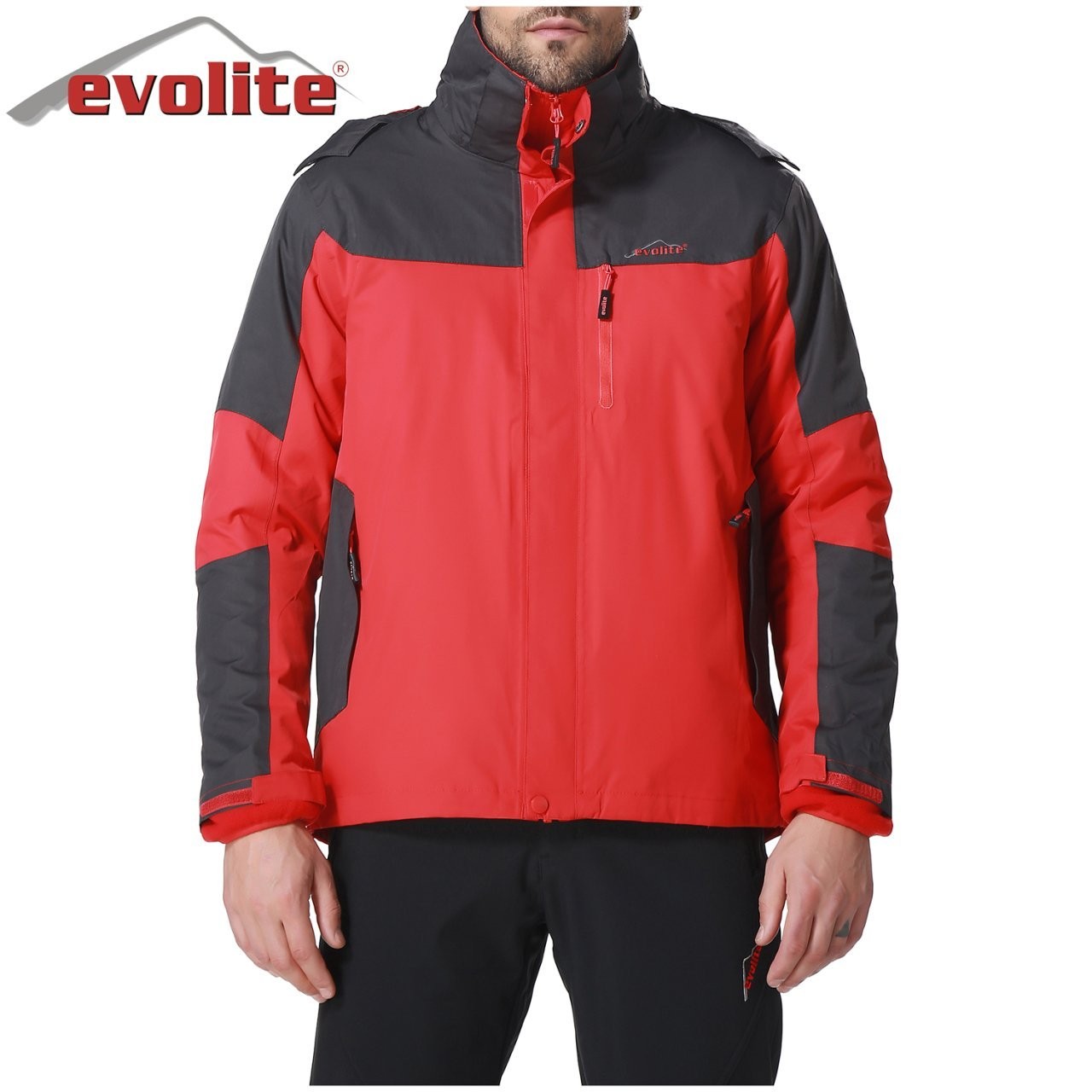 Evolite Diva Men's 3in1 Grey/Red Coat