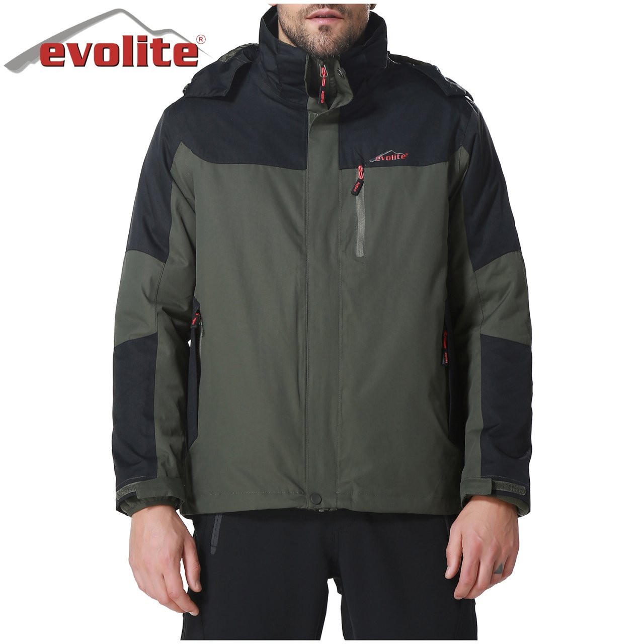 Evolite Diva Men's 3in1 Khaki/Black Coat