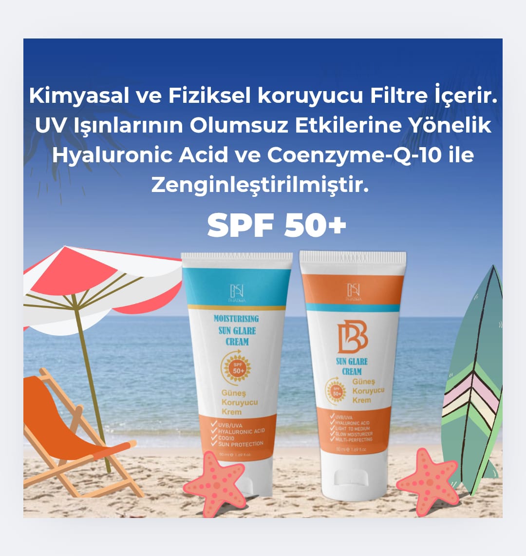 ENS BB SUN GLARE CREAM SPF 50+